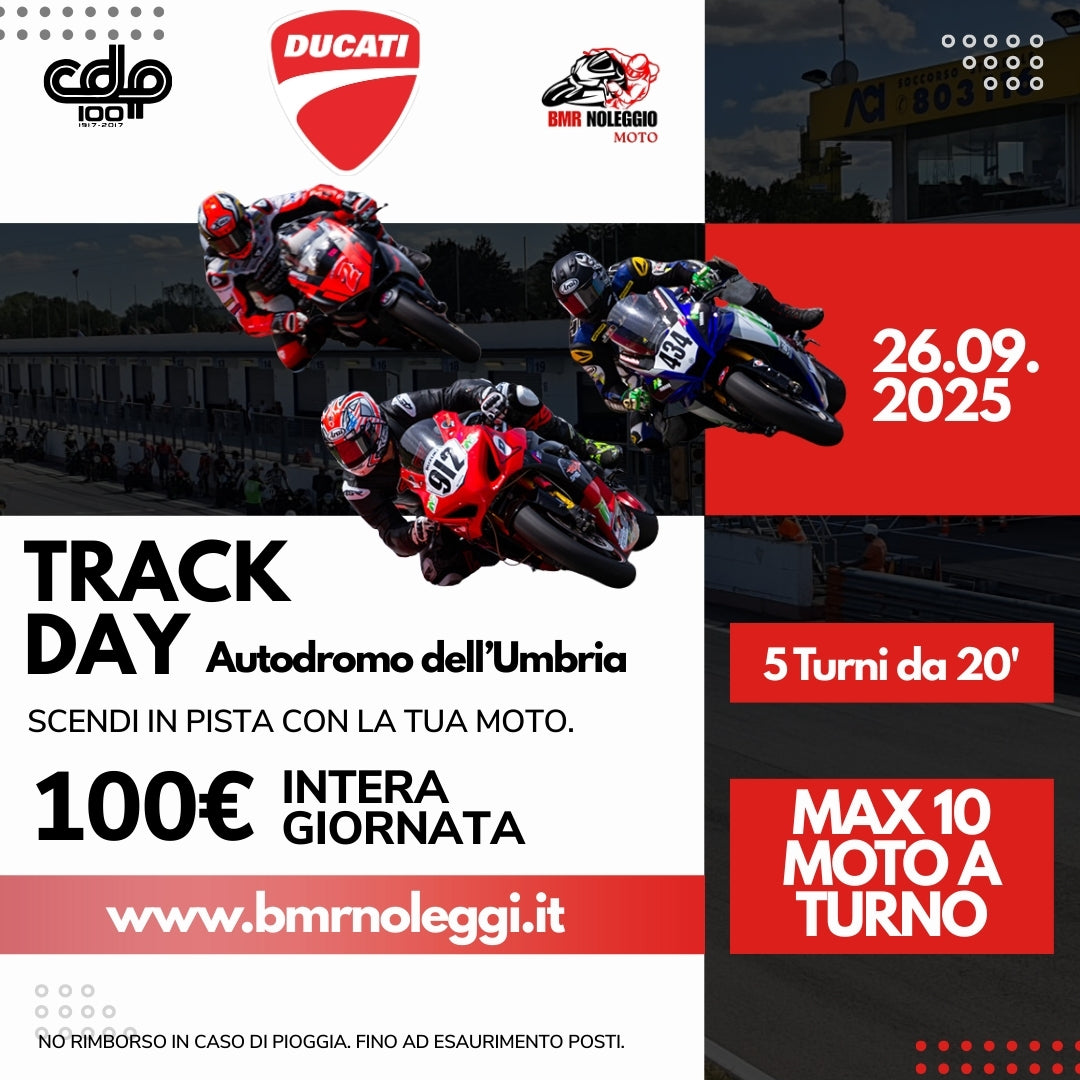 -⚡- Track Day Magione -⚡- 26 Settembre 2025 📍 100,00 Euro x 5 Turni da 20’ con Max 10 Moto in Pista