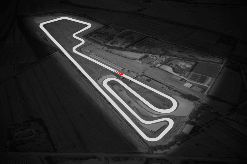 Vista aerea dell'autodromo dell'Umbria di Magione, circuito per track day e noleggio moto in pista