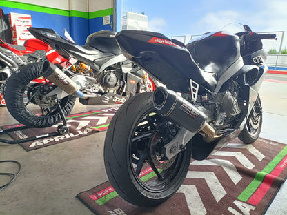 Aprilia Rs 457 Trofeo Noleggio Moto Pista Box BMR Noleggi Vista Scarico SC
