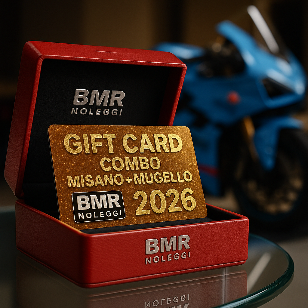 GIFT CARD REGALO 2026 BMR NOLEGGI COMBO MISANO MUGELLO PAGAMENTO FINO A 8 RATE