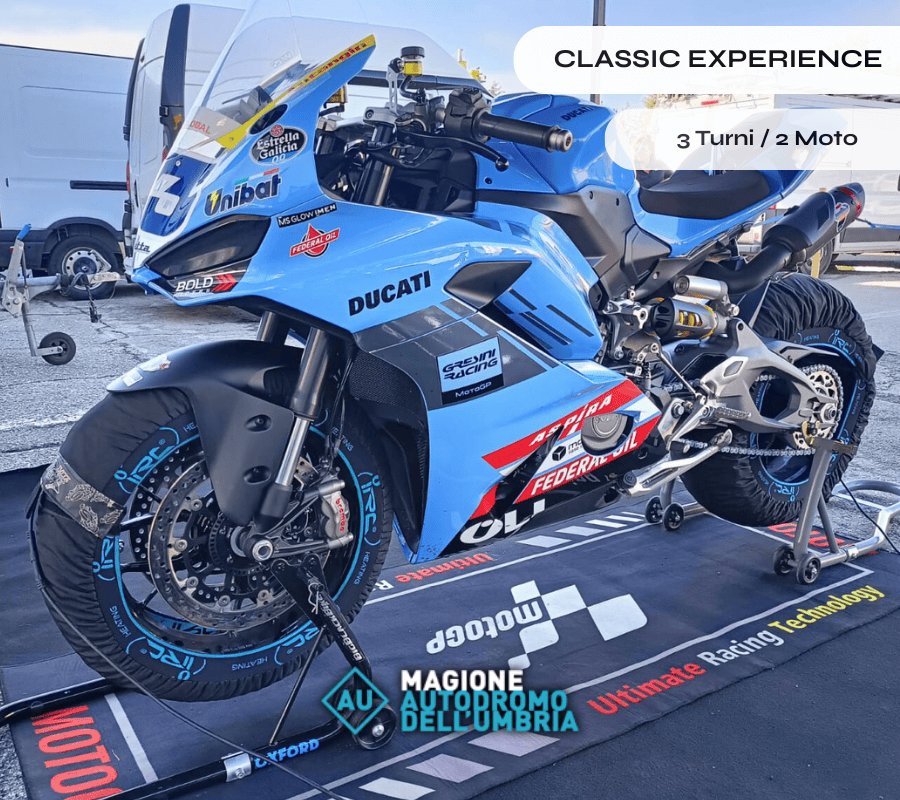 BMR SERVIZI E NOLEGGI SRLS Esperienza Ducati Panigale V4S Replica Bagnaia (3 Turni) a soli €249,00 MAGIONE EXPERIENCE Ducati Panigale V2 MY25 - Replica Alex Márquez