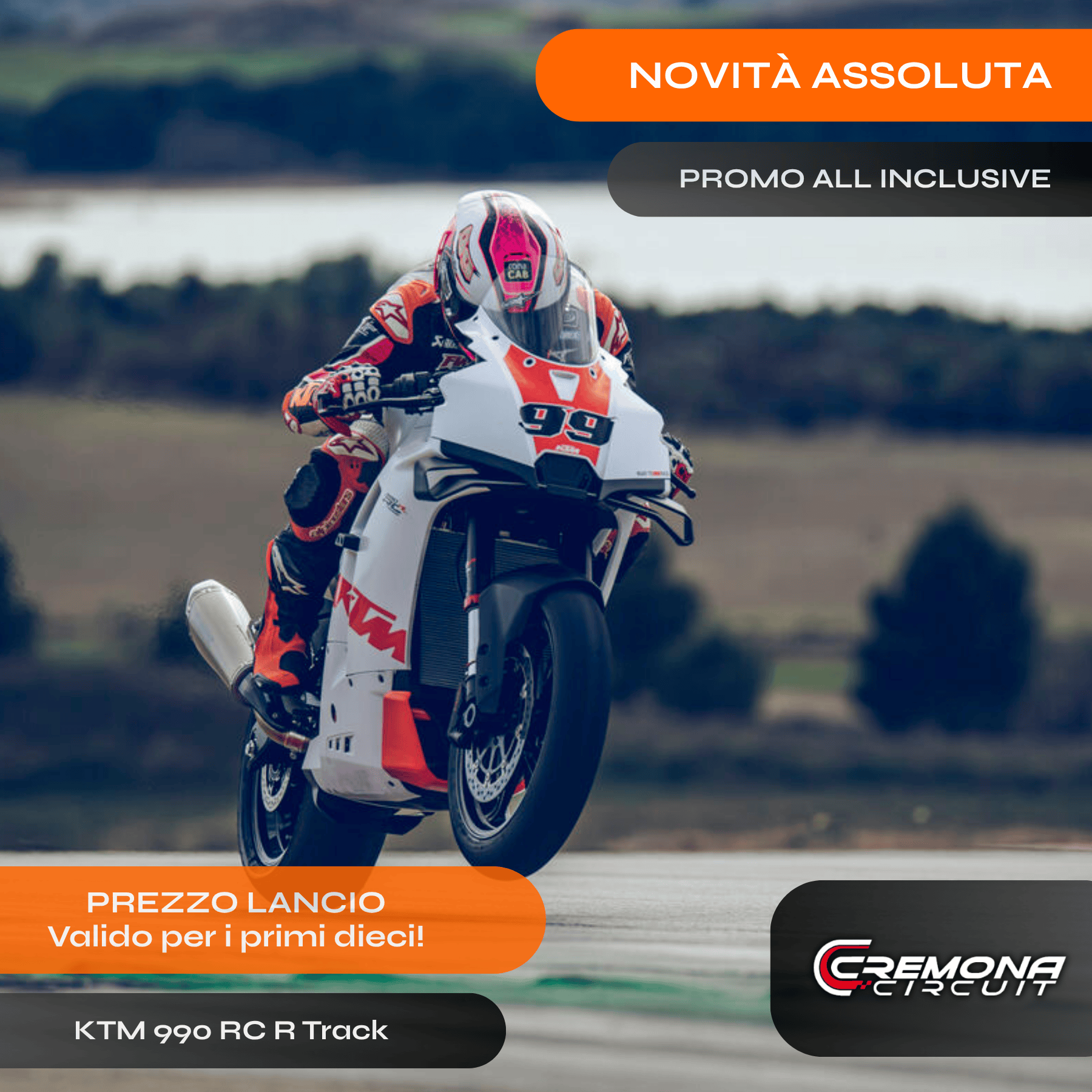 BMR SERVIZI E NOLEGGI SRLS Esperienza Misano Ducati Panigale V4 Experience KTM 990 RC R Track - Lancio Esclusivo (Cremona)
