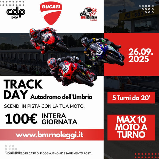 -⚡- Track Day Magione -⚡- 26 Settembre 2025 📍 100,00 Euro x 5 Turni da 20’ con Max 10 Moto in Pista